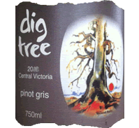 Wine label Dig Tree Pinot Gris” width=