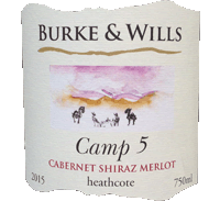 Wine label Burke and Wills Camp 5 2012